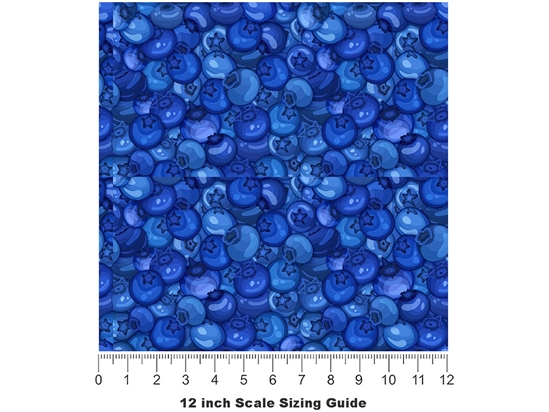 Beautiful Bluecrop Fruit Vinyl Film Pattern Size 12 inch Scale
