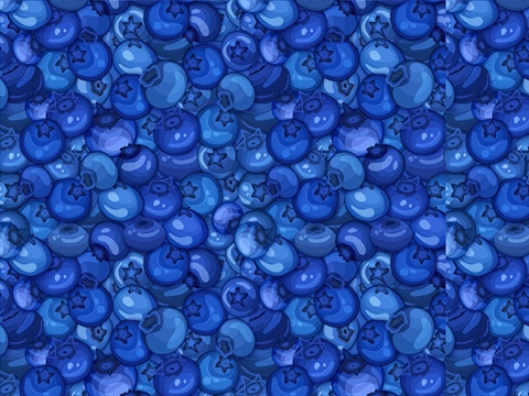 Rwraps™ Blueberry Print Vinyl Wrap Film - Beautiful Bluecrop