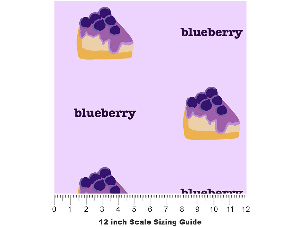 Blueberry Pie Fruit Vinyl Film Pattern Size 12 inch Scale