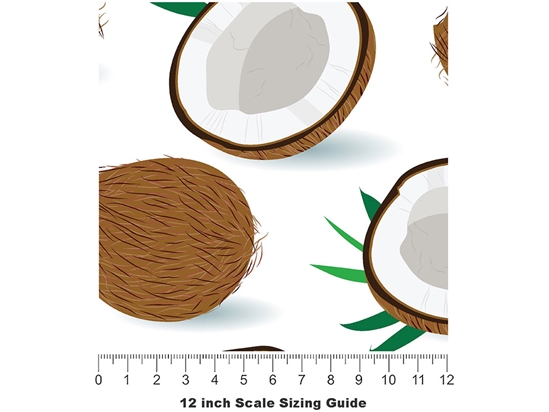 Coconut Whites Fruit Vinyl Film Pattern Size 12 inch Scale