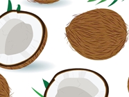 Coconut Whites Fruit Vinyl Wrap Pattern