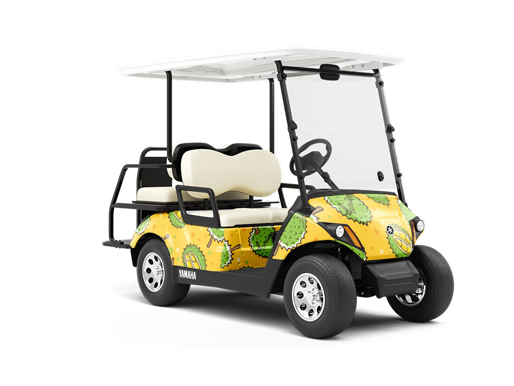 Golden Phoenix Fruit Wrapped Golf Cart