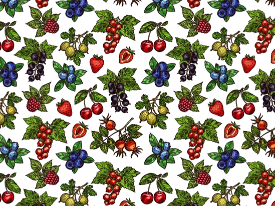 Berry Cluster Fruit Vinyl Wrap Pattern