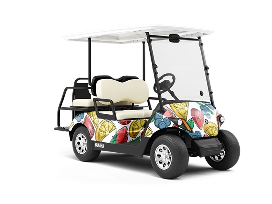 Colorful Compote Fruit Wrapped Golf Cart