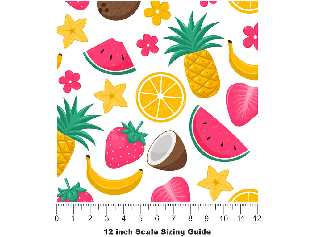 Meet and Greet Fruit Vinyl Film Pattern Size 12 inch Scale
