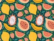 Tropical Tastes Fruit Vinyl Wrap Pattern