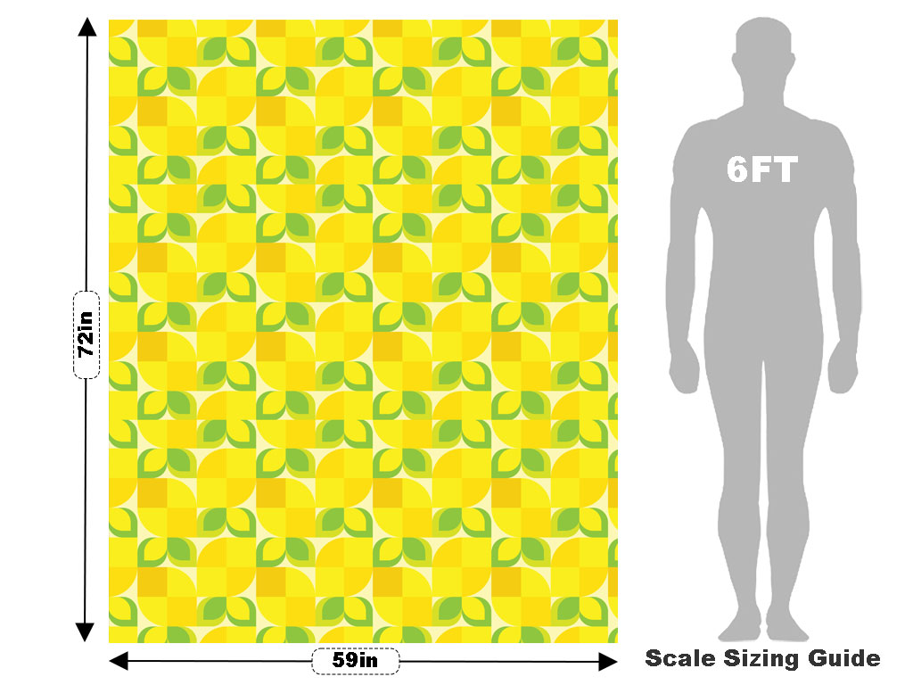 Lemon Mosaic Fruit Vehicle Wrap Scale