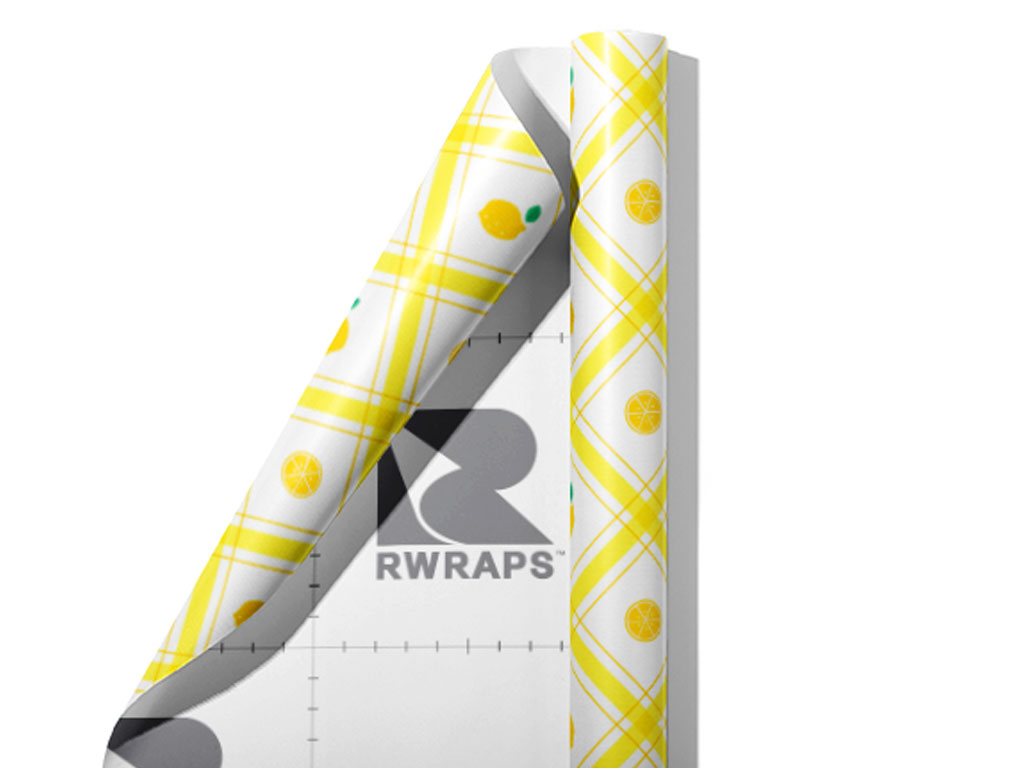 Lemony Plaid Fruit Wrap Film Sheets