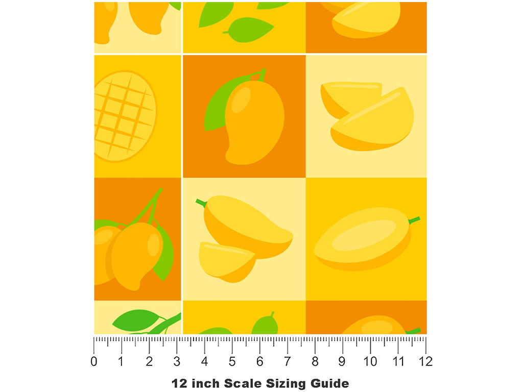 Large Earlygold Fruit Vinyl Film Pattern Size 12 inch Scale