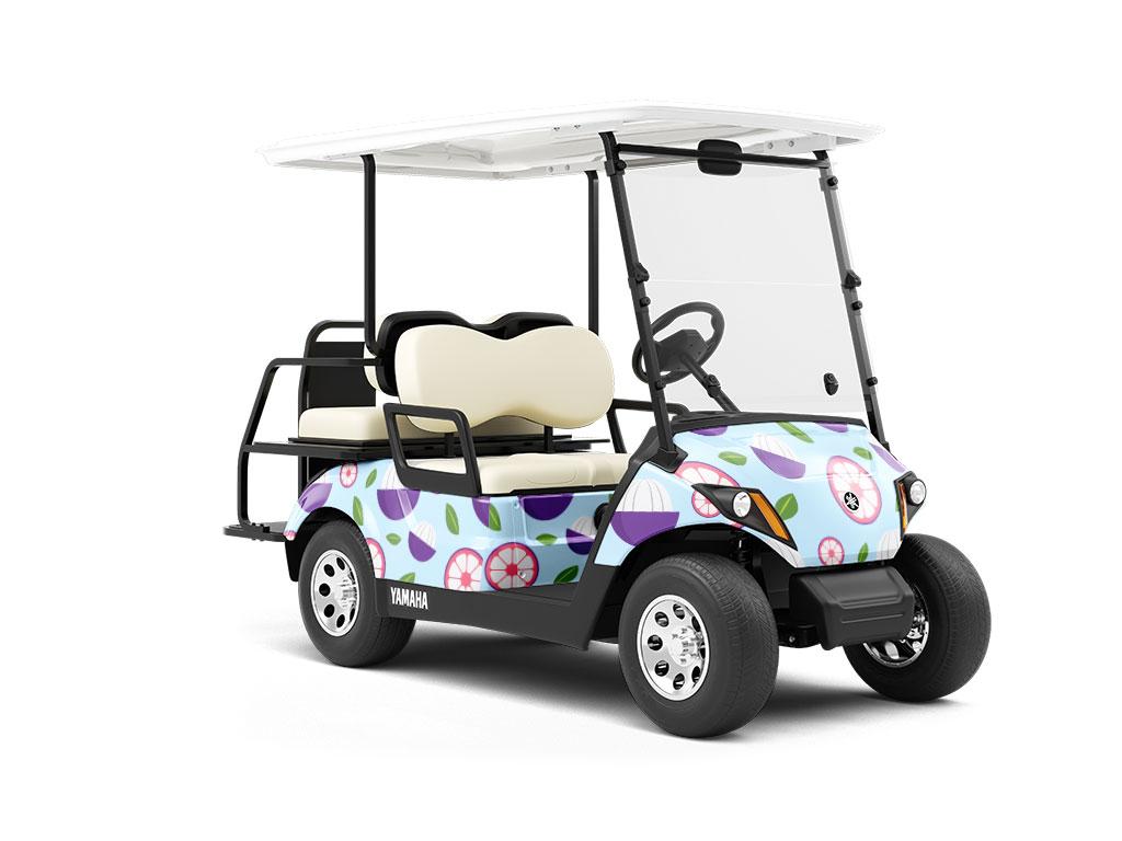 A Button Fruit Wrapped Golf Cart