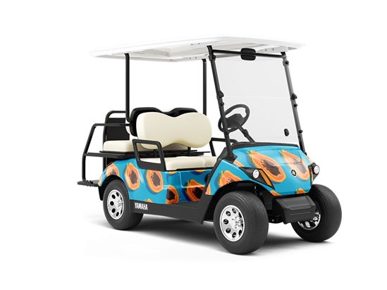 Blue Solo Fruit Wrapped Golf Cart