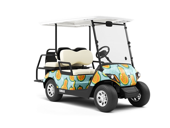 Papaya Potion Fruit Wrapped Golf Cart