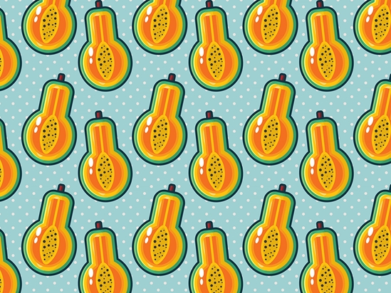 Papaya Potion Fruit Vinyl Wrap Pattern