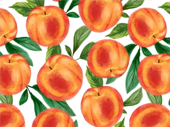 White Peachy Keen Fruit Vinyl Wrap Pattern