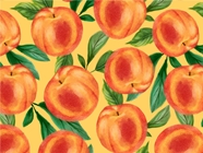 Yellow Peachy Keen Fruit Vinyl Wrap Pattern