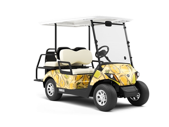 Grant Saint Yellow Fruit Wrapped Golf Cart
