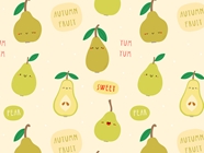 Pear Pleasantries Fruit Vinyl Wrap Pattern