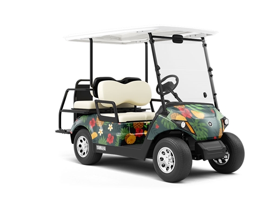 Abacaxi Slices Fruit Wrapped Golf Cart