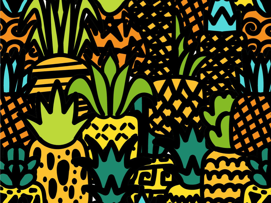Rwraps™ Pineapple Print Vinyl Wrap Film - Brazilian Luxury