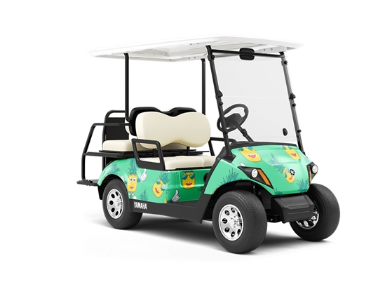 Tropical Times Fruit Wrapped Golf Cart