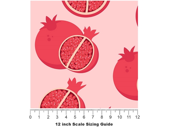 Half Sliced Fruit Vinyl Film Pattern Size 12 inch Scale