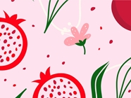 Poppy Pods Fruit Vinyl Wrap Pattern