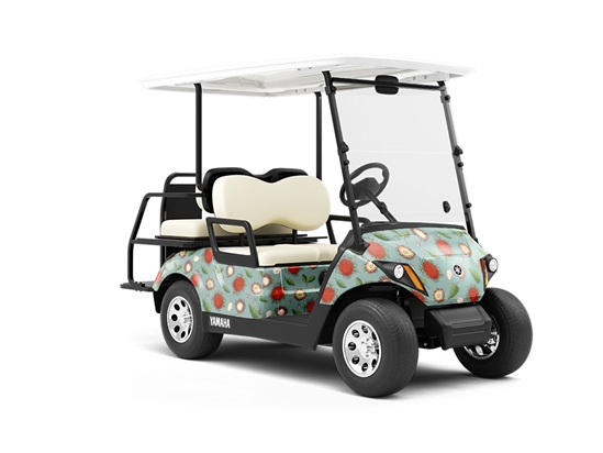 Messy Hair Fruit Wrapped Golf Cart