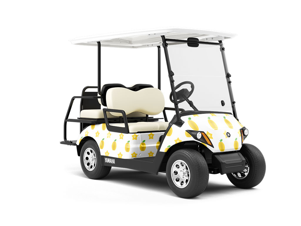 Bell Ringing Fruit Wrapped Golf Cart