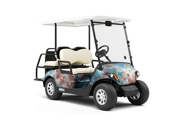 Celestial Night Galaxy Wrapped Golf Cart
