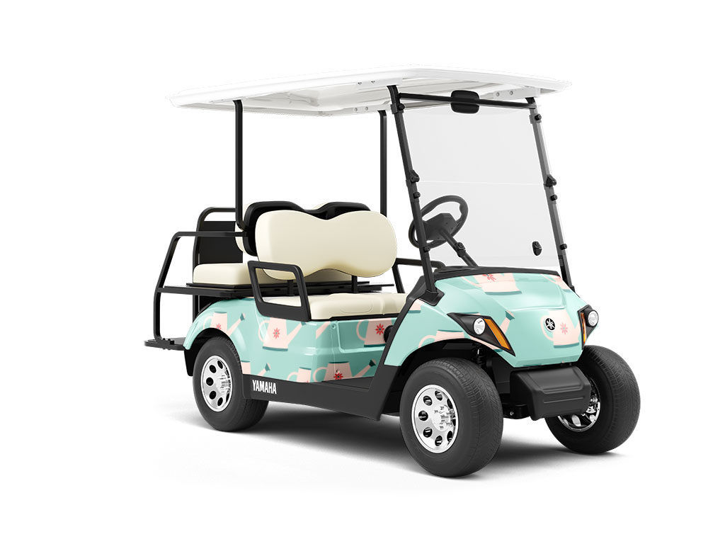 Watering Cans Gardening Wrapped Golf Cart