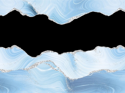 Rwraps™ Blue Agate Gemstone Print Vinyl Wrap Film - Blackened Seas