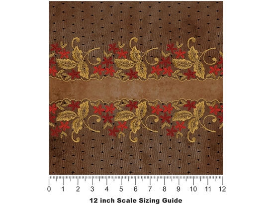 Autumn Embroidery Gothic Vinyl Film Pattern Size 12 inch Scale