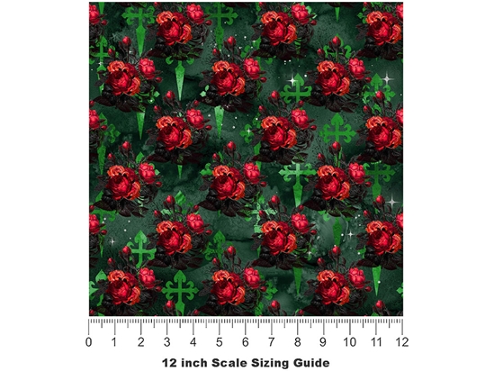 Green Passion Gothic Vinyl Film Pattern Size 12 inch Scale