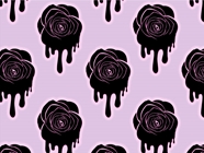 Liquid Rose Gothic Vinyl Wrap Pattern