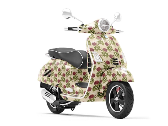 Realistic Roses Gothic Vespa Scooter Wrap Film