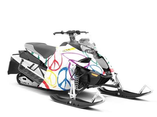 Clean Peace Graffiti Custom Wrapped Snowmobile