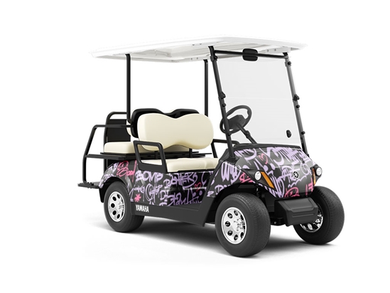 Dare to Be Graffiti Wrapped Golf Cart
