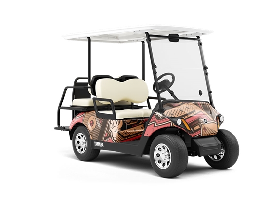 Exit Music Graffiti Wrapped Golf Cart