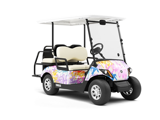 King Star Graffiti Wrapped Golf Cart
