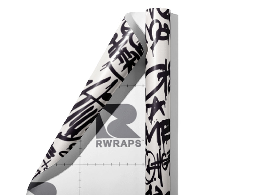 Monochrome Mess Graffiti Wrap Film Sheets