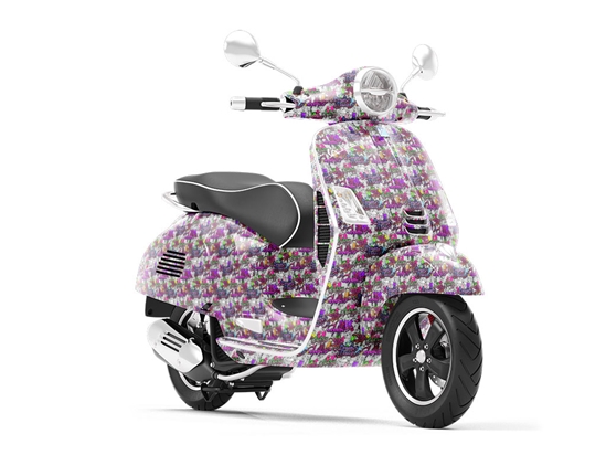 Painted Touch Graffiti Vespa Scooter Wrap Film