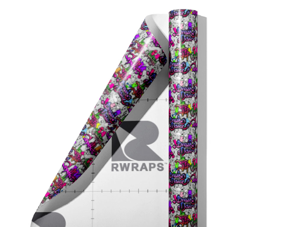 Painted Touch Graffiti Wrap Film Sheets