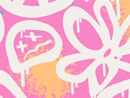 Pink Peace Graffiti Vinyl Wrap Pattern