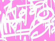 Pink Styling Graffiti Vinyl Wrap Pattern