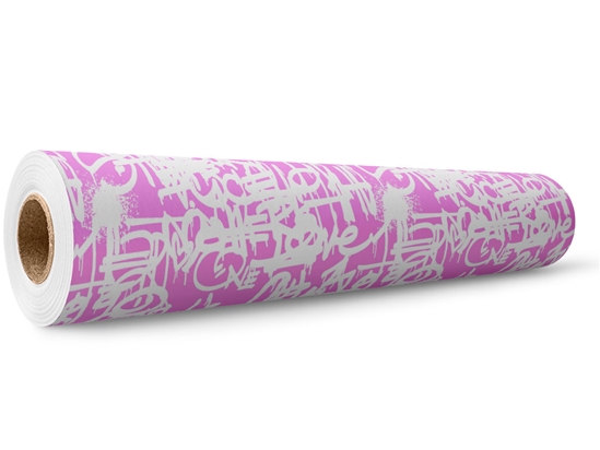 Pink Styling Graffiti Wrap Film Wholesale Roll