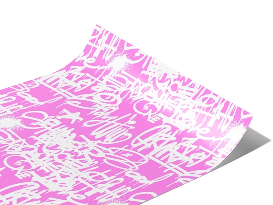 Pink Styling Graffiti Vinyl Wraps