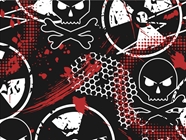 Radioactive Red Graffiti Vinyl Wrap Pattern