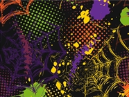 Rainbow Webs Graffiti Vinyl Wrap Pattern