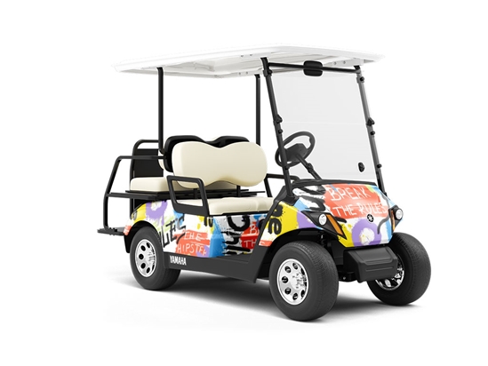 Rule Breakers Graffiti Wrapped Golf Cart