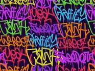Small Columns Graffiti Vinyl Wrap Pattern
